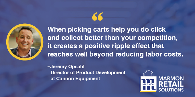 When picking carts help you do click and collect better than your competition, it creates a positive ripple effect.