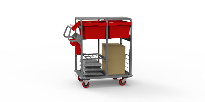 A six-tote picking cart