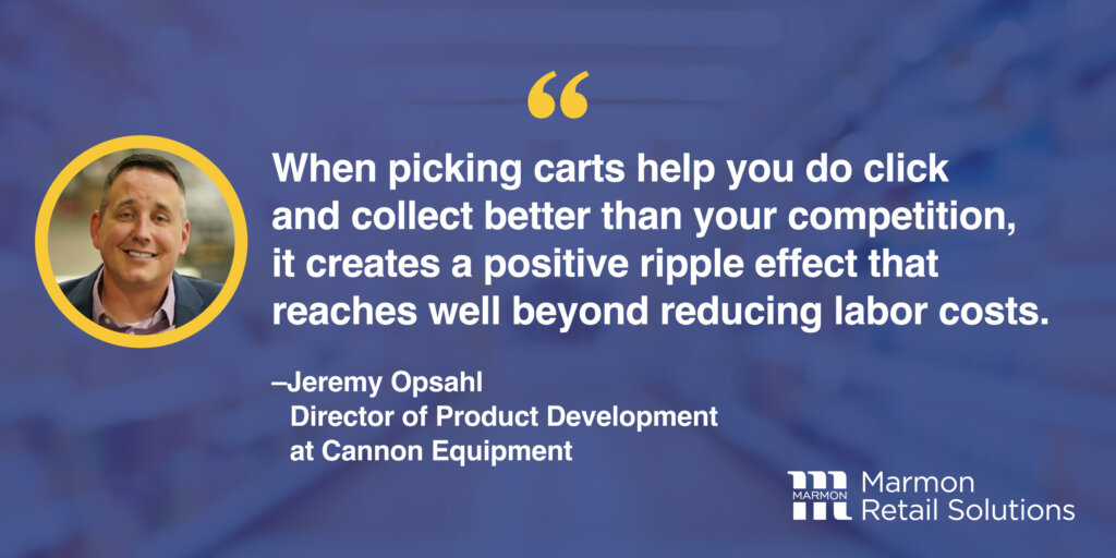 When picking carts help you do click and collect better than your competition, it creates a positive ripple effect.